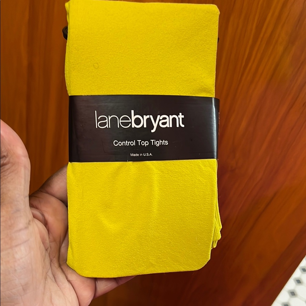 Lane Bryant Yellow Control Top Tights